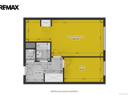 Prodej bytu, 2+kk, 46 m²