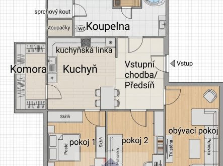 Prodej bytu, 4+kk, 69 m²