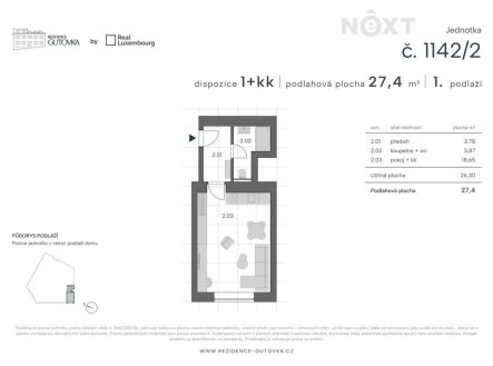 Prodej bytu, 1+kk, 27 m²