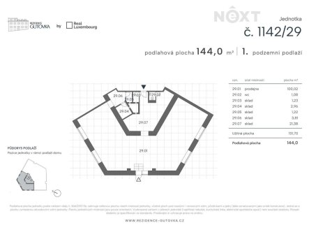 Prodej komerčního objektu, obchodní centrum, 144 m²