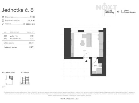 Prodej bytu, 1+kk, 21 m²