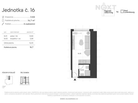Prodej bytu, 1+kk, 17 m²