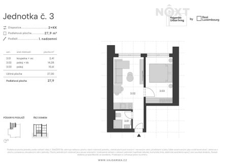 Prodej bytu, 2+kk, 28 m²