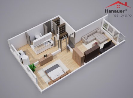 Prodej bytu, 2+1, 63,6 m²
