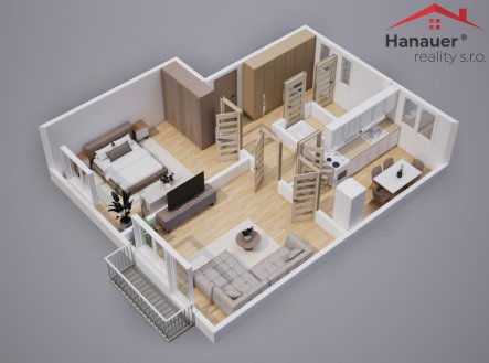 Prodej bytu, 2+1, 66 m²