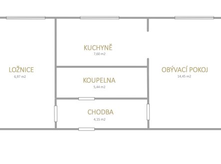 Prodej bytu, 2+1, 58 m²