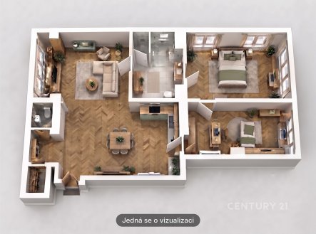 Prodej bytu, 3+kk, 100 m²