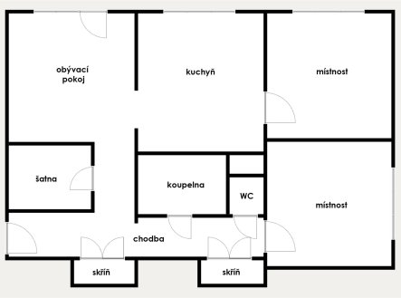 Prodej bytu, 3+1, 72 m²