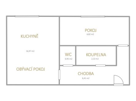 Prodej bytu, 2+kk, 34 m²