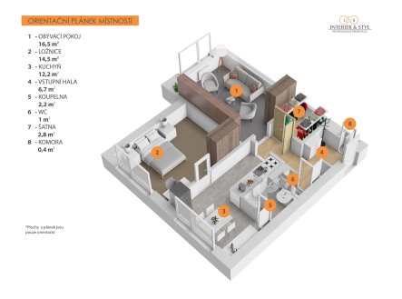 Prodej bytu, 2+1, 60 m²