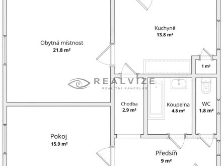 Prodej bytu, 2+1, 73 m²