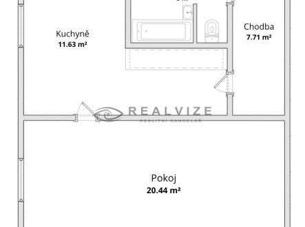 Prodej bytu, 1+1, 43 m²