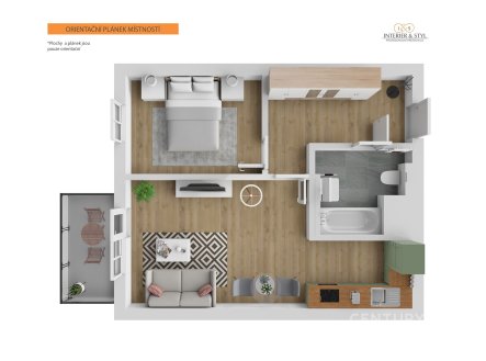 Prodej bytu, 2+kk, 47 m²