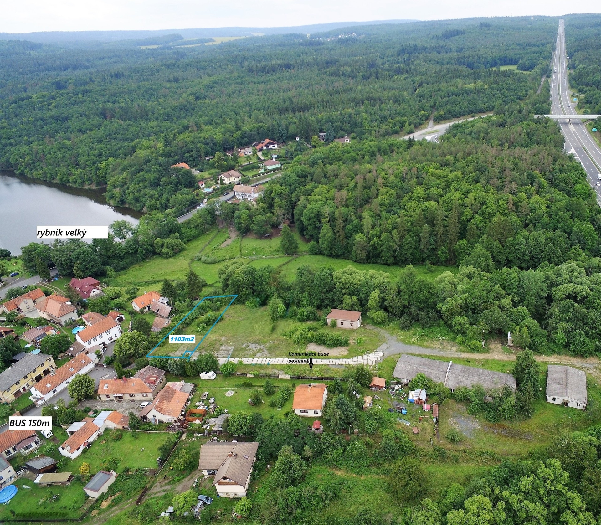 Prodej pozemku určeného k výstavbě rodinného domu 1 103 m², Voznice