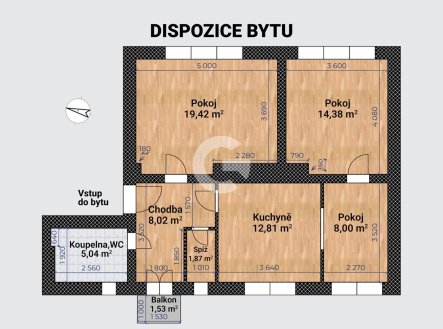 Prodej bytu, 3+1, 69 m²