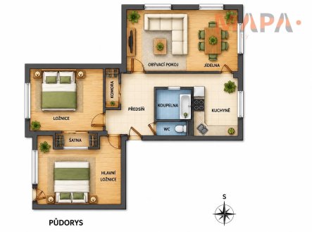 Prodej bytu, 3+1, 82 m²