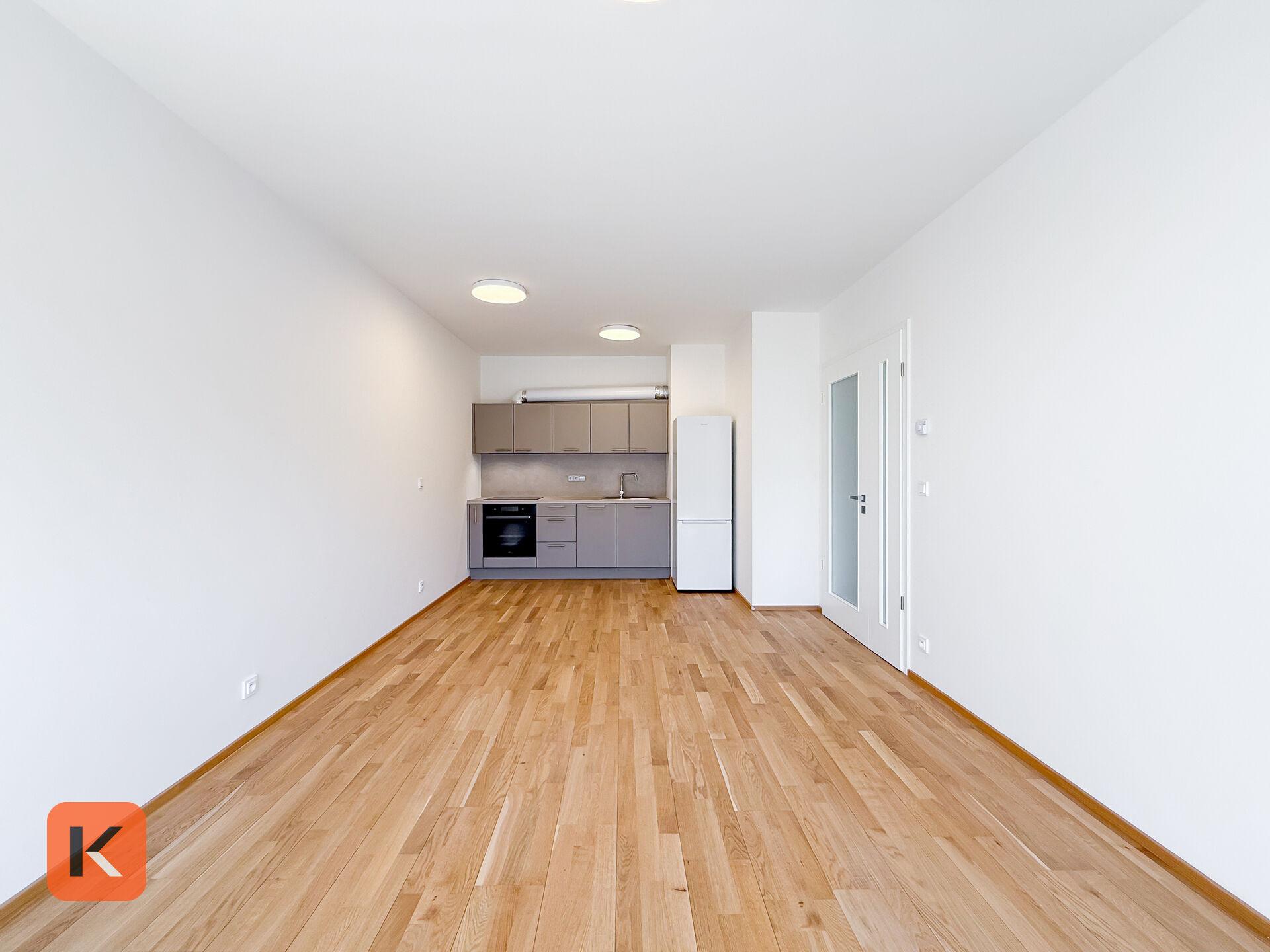 Pronájem nového bytu 2+kk s balkonem a sklepem – Rezidence Blízká, Praha 8 – Karlín