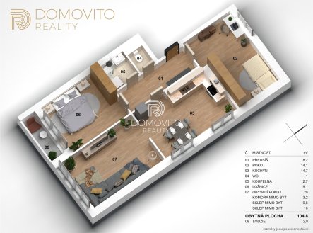 Prodej bytu, 3+1, 105 m²