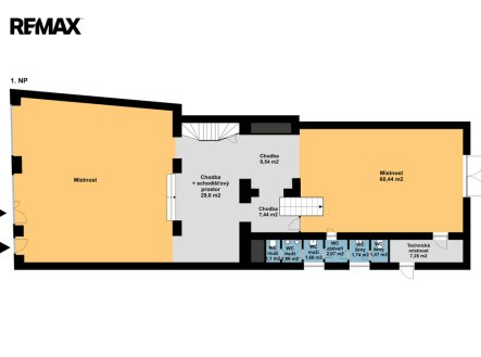 Pronájem obchodní prostory, 479 m²