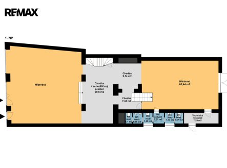 Pronájem obchodní prostory, 479 m²