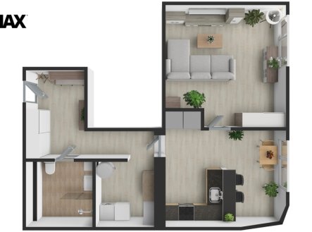 Pronájem bytu, 1+1, 56 m²