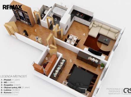 Prodej bytu, 2+kk, 59 m²