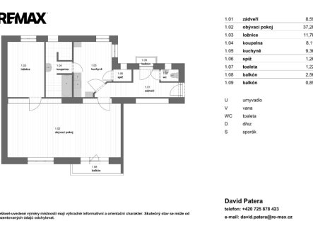 Pronájem bytu, 2+1, 81 m²