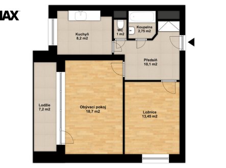 Pronájem bytu, 2+1, 54 m²