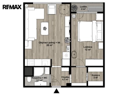 Pronájem bytu, 2+kk, 48 m²