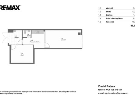 Pronájem kanceláře, 48 m²