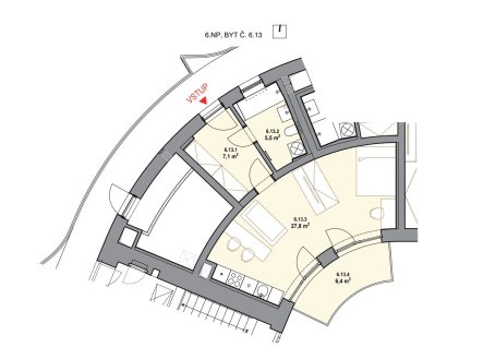 Prodej bytu, 1+kk, 42 m²