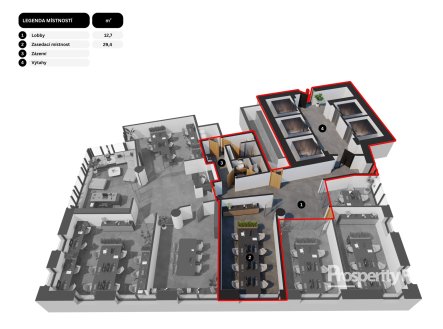 Pronájem kanceláře, 28 m²