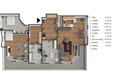Prodej bytu, 4+kk, 154 m²