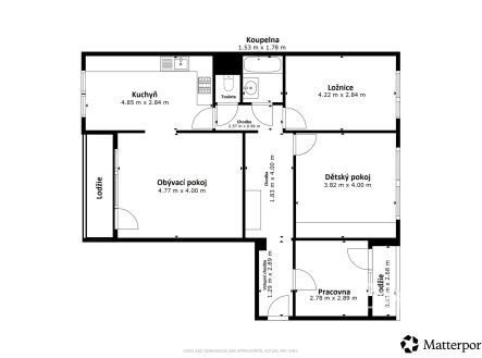 Prodej bytu, 4+1, 85 m²
