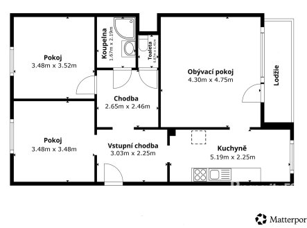 Pronájem bytu, 3+1, 78 m²