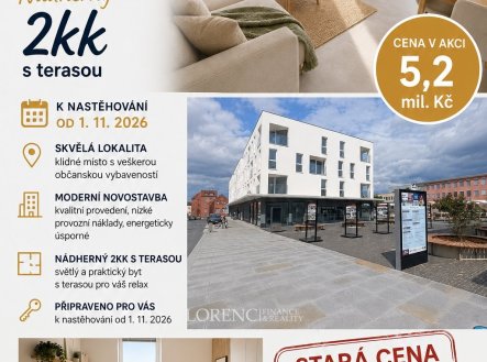 Prodej bytu, 2+kk, 50 m²