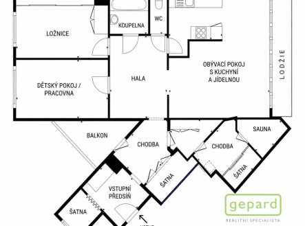 Prodej bytu, 3+kk, 108 m²
