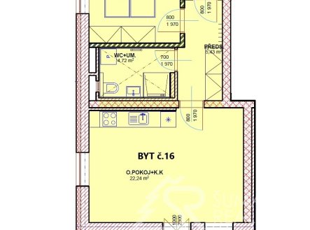 Prodej bytu, 2+kk, 44 m²