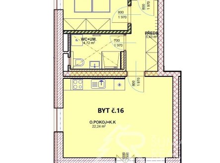 Prodej bytu, 2+kk, 44 m²