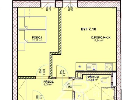 Prodej bytu, 2+kk, 42 m²