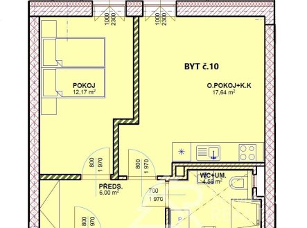 Prodej bytu, 2+kk, 42 m²