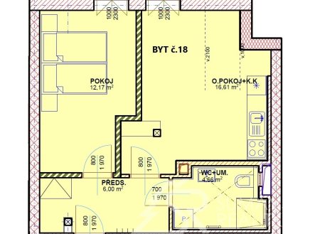 Prodej bytu, 2+kk, 41 m²
