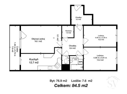 Prodej bytu, 3+1, 84 m²