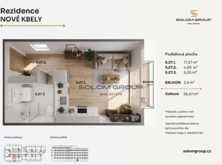 Prodej bytu, 1+kk, 30 m²