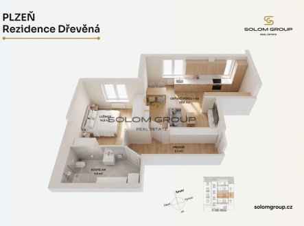 Prodej bytu, 2+kk, 61 m²