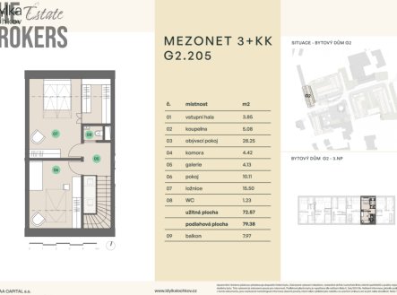 Prodej bytu, 3+kk, 87 m²