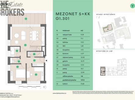 Prodej bytu, 5+kk, 147 m²