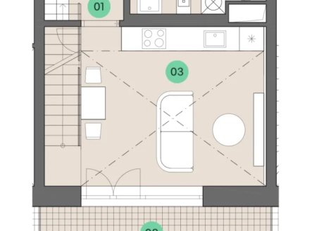 Prodej bytu, 2+kk, 57 m²