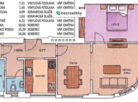 Prodej bytu, 2+1, 62 m²
