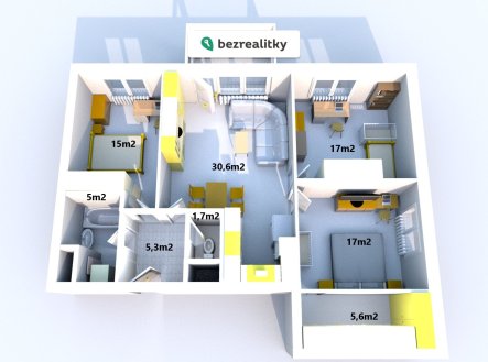Prodej bytu, 4+kk, 105 m²